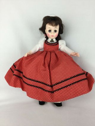 Madame Alexander Vintage Doll 12 Inch Little Women Jo Red Dress Design Sleepy E
