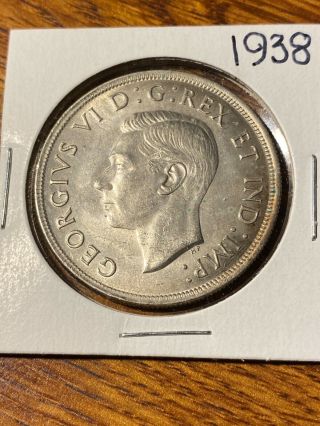 1938 Canada Silver Dollar.  Bu.