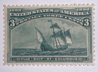 Travelstamps: 1893 Us Stamps Scott 232 Flagship,  3 Cents Og Mnh Columbians