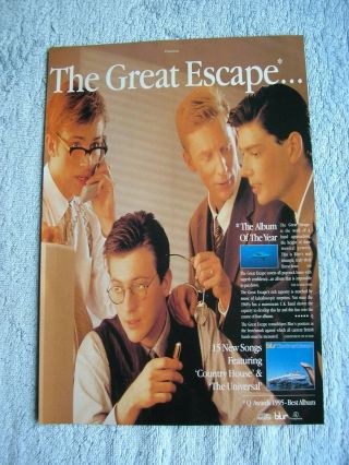 Blur - The Great Escape - Advert - 20.  5 X 29.  5cm.