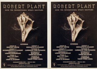 Robert Plant 2014 Tour Flyers X 3 Lullaby And & The Ceaseless Roar Led Zeppelin