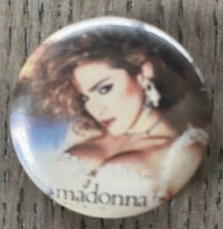 Early Madonna Vintage Pin Button 1984 1 - ¼” Like A Virgin From Tour