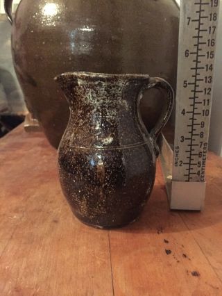 Crawford County Georgia Stoneware Alkaline Glaze Southern Folk Art Pottery Jug
