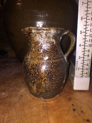 Crawford County Georgia Stoneware Alkaline Glaze Southern Folk Art Pottery Jug 2