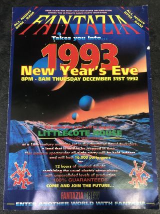 Fantazia 1993 Rave Flyer 31.  12.  92 A4