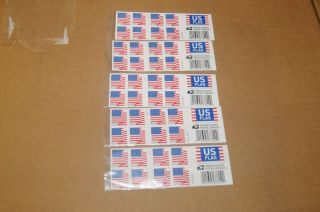 Five Booklets X 20 = 100 2018 Us Flag Usps Forever Postage Stamps.
