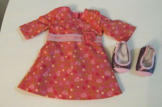 American Girl Doll Retired Chrissa Meet Outfit Dress And Shoes