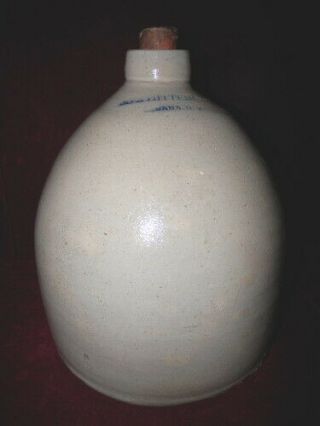 A.  O.  Whittemore Havana N.  Y.  Stoneware 1 Gallon Beehive Jug Base Chip Buy It Now