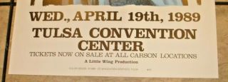 Rod Stewart Promo Poster,  Tulsa Concert 1989 2