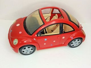 Mattel Barbie Vw Volkswagen Beetle Bug Red Car 2000