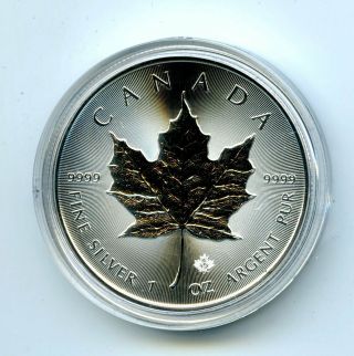 2021 $5 Canada 1 Oz.  9999 Silver Maple Leaf Coin In A Plastic Capsule