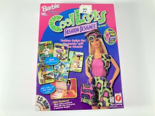 1997 Mattel Barbie Cool Looks Fashion Cd - Rom Computer Game Software