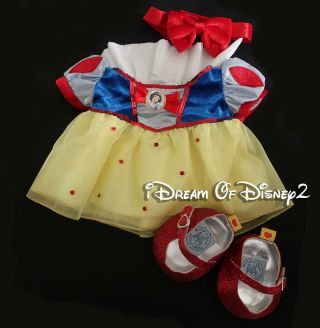 Build - A - Bear Snow White Dress,  Headband,  Shoes Disney Princess Costume Clothes