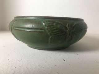 Petters And Reed Arts And Crafts Matt Green Butterfly / Moth Bowl
