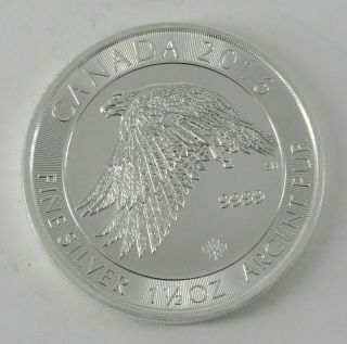 2016 Canadian Snow Falcon 1.  5 Oz.  9999 Silver Bu Round Coin - Item 3054