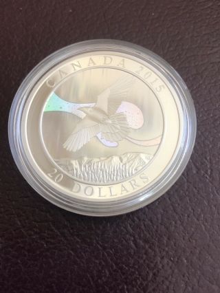 2015 $20 Fine Silver A Story Of Northern Lights,  The Raven