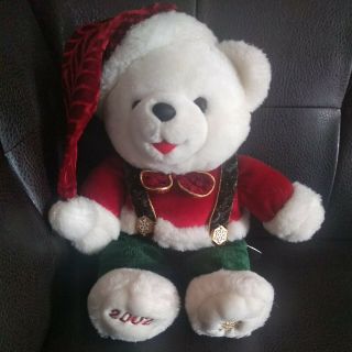 Snowflake Teddy 2002 Christmas Plush Boy Bear Red Dandee Collector 