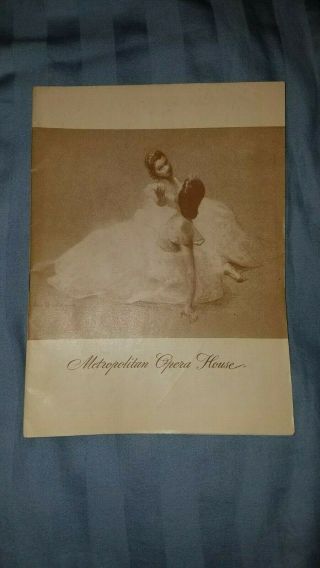 Metropolitan Opera House - Ballet Russe - October 6,  1946