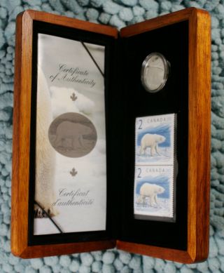 2004 $2 Proof Canada Proud Polar Bear Silver Coin & Stamp Set