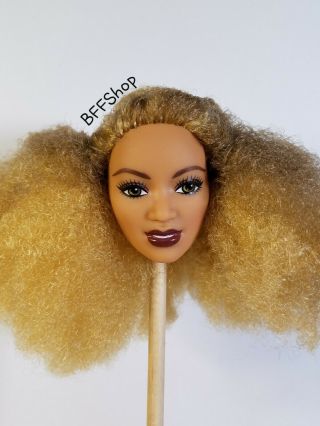 Head Only Blonde Afro Mattel Barbie Doll For Ooak Repaint Aa Crystal Marni