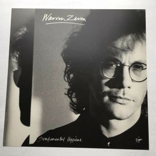 Warren Zevon - Sentimental Hygiene ” Rare Promo Card 2 Sided Perfect For Framing