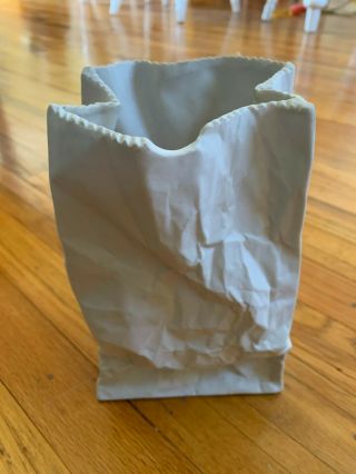 Ceramic Paper Bag Vase Container Art Decoration Not Illusions Trompe L 