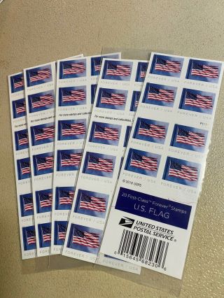 Usps Us Flag Book Of 20 " Forever Stamps "
