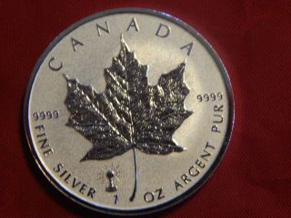 2018 1 Oz.  $5 Canada Maple Leaf W/ Edison Light Bulb Privy Gem Bu Silver Coin