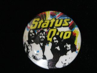 Status Quo - Group Shot - Multi - Colored - Small - Button - 80 
