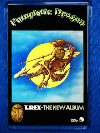 T.  Rex Futuristic Dragon Poster Jumbo Fridge Magnet Marc Bolan David Bowie