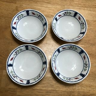 4 Vintage Adams China Lancaster 6.  25 " Coupe Cereal Bowls Ironstone England