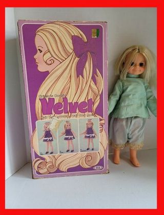 Vintage 1970 Ideal Velvet Doll Growing Hair With Clothes,  Box