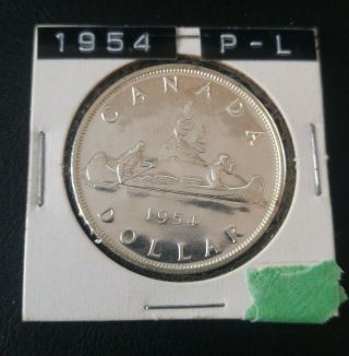 1954 Canada Silver $1 Dollar Coin