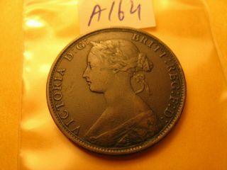 Canada Pre Confederation Nova Scotia 1864 One Cent Coin Id A164.