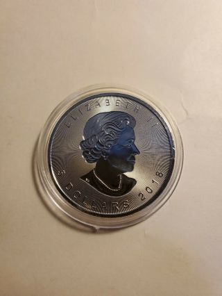 2018 Canada $5 Maple Leaf,  1 oz.  9999 fine silver,  w/Maple Leaf Privy 3