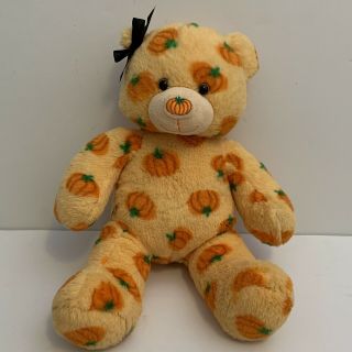 16 " Build - A - Bear With Pumpkin Nose - Orange Bear - Halloween