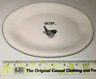 Rae Dunn Chirp Bird Plate Magenta Exclusive M - Stamped Oval Dish