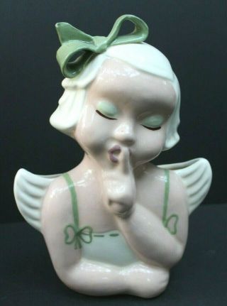 Vtg Mcm California Ca Pottery - Hedi Schoop Hollywood Girl Angel Vase 113 33