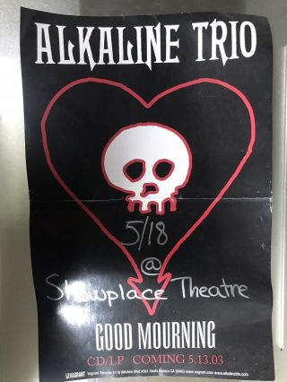 Alkaline Trio Promo Tour Poster Rare Blink 182 Punk