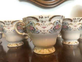 Rare Set 8 Vintage Gorham Chateau Chantilly Coffee Cup Fine China