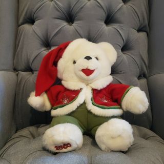 Snowflake Teddy 2005 Christmas Plush Boy Bear Red Green Dandee Collectors Choice