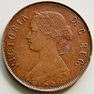 1876 Newfoundland Canada Canadian Large 1 Cent Coin