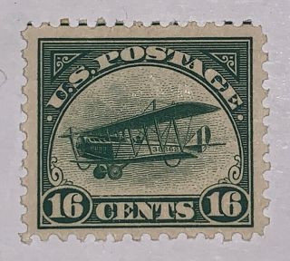 Travelstamps: 1918 Us Stamps Scott C2 Air Mail,  16c,  Curtiss Jenny,  Og