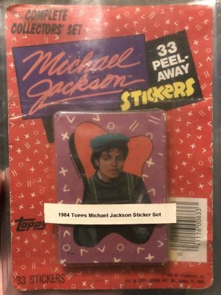 1984 Michael Jackson Topps 33 Peel - Away Stickers Complete Collector 