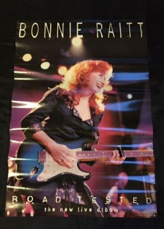 Bonnie Raitt Promo Poster 2 - Sided From Lp Road Live Album 1995 Rare