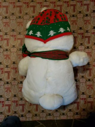 1986 Santa Bear Dayton Hudson Plush Stuffed Animal with Christmas Scarf & Hat 3