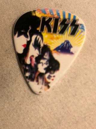 Kiss Mount Fuji Japan Art Guitar Pick Eric Singer Signed Spaceman Rare Design