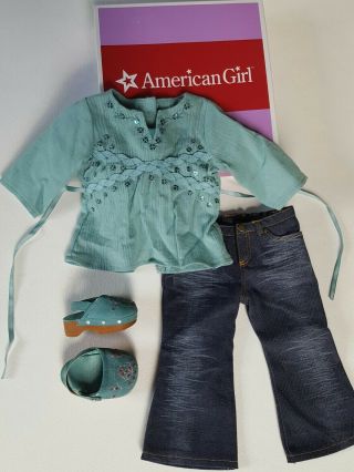 American Girl Sparkling Tunic And Jeans Outfit With Box (retired)