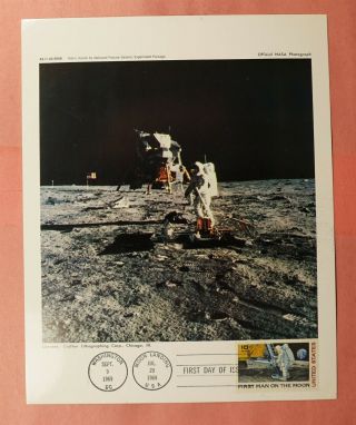 Dr Who 1969 Fdc C76 Moon Landing Apollo 11 Official Nasa Photo Space L129831