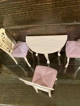 Barbie doll My House Mattel 2007 Fold Up replacement wall table and chairs 3